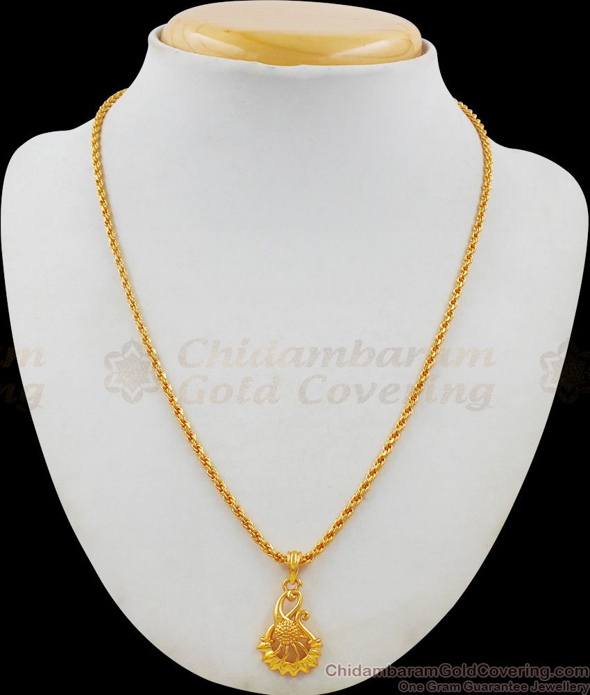 Peacock Collections Small Pendant Chain Jewelry Daily Use Collection SMDR443 Peacock Collections Small Pendant Chain Jewelry Daily Use Collection SMDR443