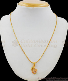 Sparkling Couple Heart CZ Stone Pendant Chain Jewelry Daily Use Collection SMDR445 Sparkling Couple Heart CZ Stone Pendant Chain Jewelry Daily Use Collection SMDR445
