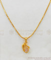 Sparkling Couple Heart CZ Stone Pendant Chain Jewelry Daily Use Collection SMDR445