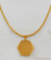 Hexagonal Design Plain Pendant Chain Jewelry Daily Use Collection SMDR451