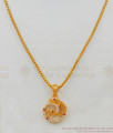 Ruby White Peacock Pendant Chain Jewelry Daily Use Collection SMDR453