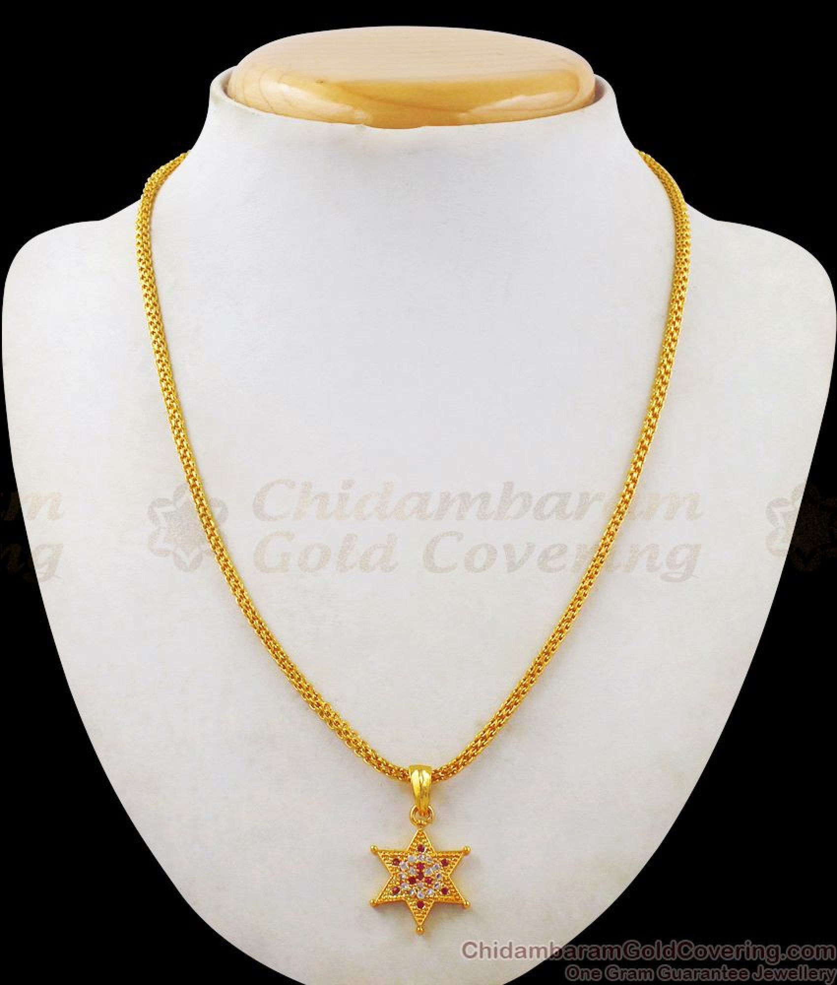 Star Chain Design Buy Online Star Design Gold Chain With Pendent One Gram Jewelry ...
