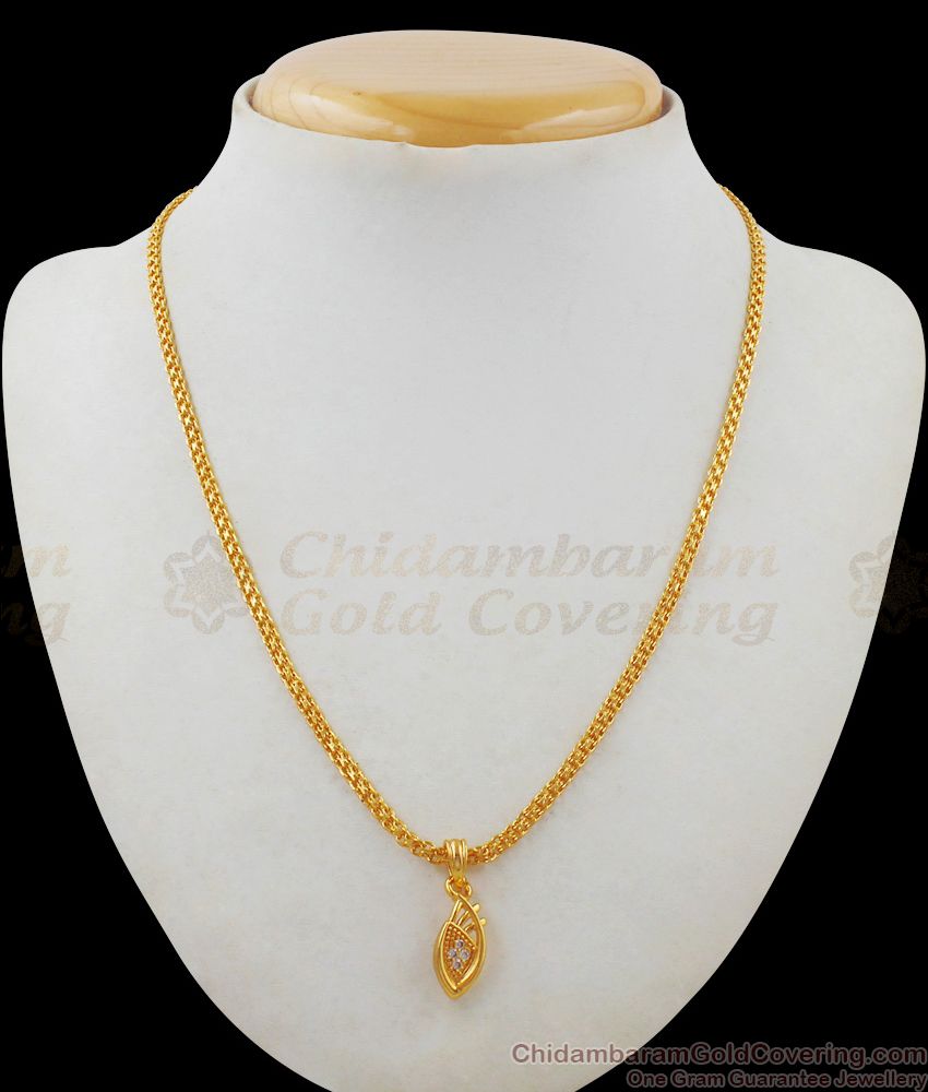 Daily Wear Gold Chain With Pendent Jewelry Collections For Girls SMDR465