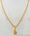 Simple AD Stone Gold Chain With Pendant Jewelry Collections SMDR469