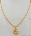 Beautiful Moon Gold Chain With Pendant Jewelry Collections For Daily Wear SMDR472