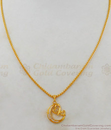 Beautiful Moon Gold Chain With Pendant Jewelry Collections For Daily Wear SMDR472 Beautiful Moon Gold Chain With Pendant Jewelry Collections For Daily Wear SMDR472