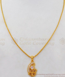 Iconic Diamond Pattern Gold Chain With Pendant Collections SMDR476 Iconic Diamond Pattern Gold Chain With Pendant Collections SMDR476