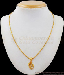 Heart Design Diamond Gold Plated Pendant Short Chain Collections SMDR478 Heart Design Diamond Gold Plated Pendant Short Chain Collections SMDR478