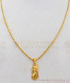Gold Finish Peacock Design Pendant Short Chain For Office College Use SMDR481
