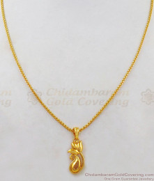 Gold Finish Peacock Design Pendant Short Chain For Office College Use SMDR481 Gold Finish Peacock Design Pendant Short Chain For Office College Use SMDR481