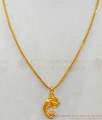 Elephant Design Pendant  With Chain Short Chain Collections By Chidambaram Gold Covering SMDR483