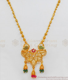 Trendy Necklace Type Pendant With Chain Gold Plated Short Chain Collections SMDR485