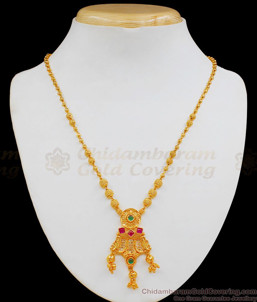 Stunning Short Chain With Pendant Gold Plated Short Chain Collections SMDR486