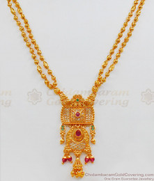 Double Line With Pendant And Chain Gold Plated Short Chain Collections SMDR488 Double Line With Pendant And Chain Gold Plated Short Chain Collections SMDR488