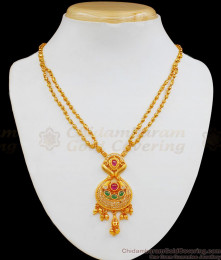Fast Moving Double Line Pendant And Chain Gold Plated Short Chain Collections SMDR491 Fast Moving Double Line Pendant And Chain Gold Plated Short Chain Collections SMDR491