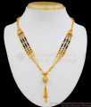 Latest Black Beads Mangalsutra Type Gold Plated Short Chain Collections Buy Online SMDR492