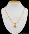 AD White Stone Pendant Chain Model Short Chain For Ladies SMDR495