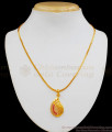 New Arrival AD Pink Stone Pendant Chain Model Short Chain For Ladies SMDR496