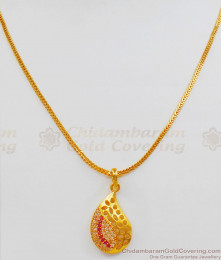 New Arrival AD Pink Stone Pendant Chain Model Short Chain For Ladies SMDR496 New Arrival AD Pink Stone Pendant Chain Model Short Chain For Ladies SMDR496