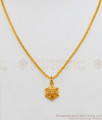 Flower Model AD White Stone Pendant Chain For Ladies SMDR498