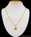 Simple And Elegant AD White Stone Pendant Chain For Ladies SMDR499