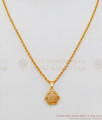 Diamond Pendant With Short Chain Gold Plated Collections SMDR505