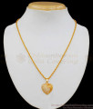 Heart Diamond Pendant With Short Chain Gold Plated Collections SMDR506