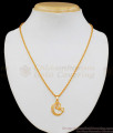 Valentine Special Diamond Pendant With Short Chain Gold Plated Collections SMDR508