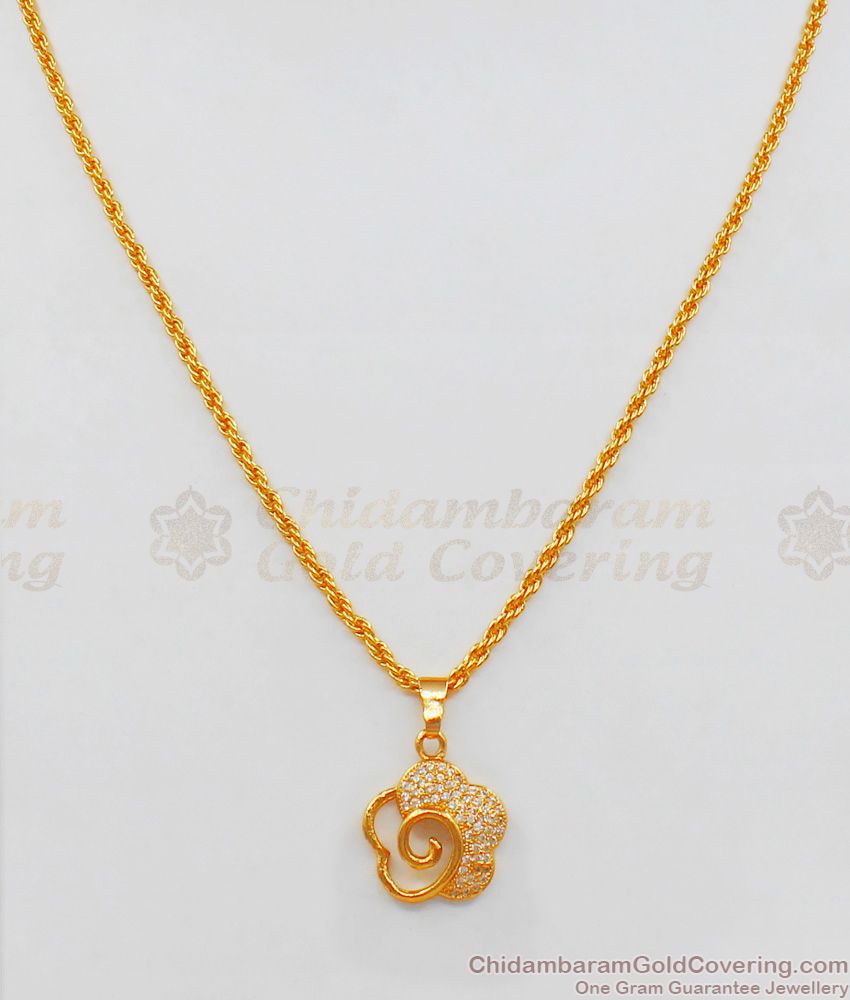 New Arrival Diamond Pendant With Short Chain Gold Plated Collections SMDR509