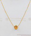 Alphabet Pendants Letter L Diamond Stone Short Chain Gold Collections SMDR513