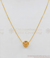 Letter M Alphabet Pendant Short Chain Gold Plated Collections SMDR514