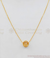 Alphabet Letter R Diamond Pendant With Short Chain Gold Plated Collections SMDR515