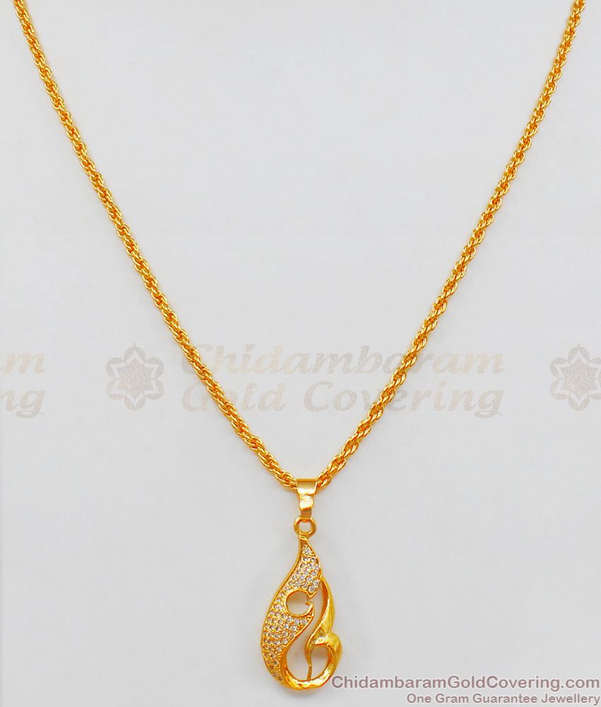 Peacock Short Gold Chain With Pendant Collections Buy Online SMDR518