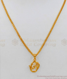 Om Pendant Gold Short Chain Collections By Chidambaram Gold Covering SMDR520 Om Pendant Gold Short Chain Collections By Chidambaram Gold Covering SMDR520