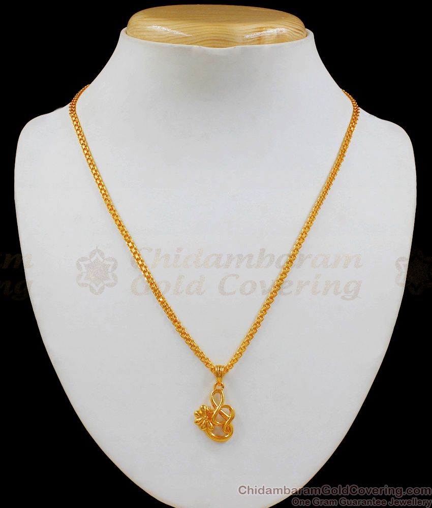 Latest Gold Pendant Chain Short Chain Collections Daily Wear SMDR522