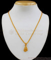 Flower Design Gold Pendant Chain Short Chain Collections Daily Wear SMDR524