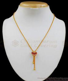 Heart Design Gold Chain With Pendant  Jewelry Collections SMDR527 Heart Design Gold Chain With Pendant  Jewelry Collections SMDR527