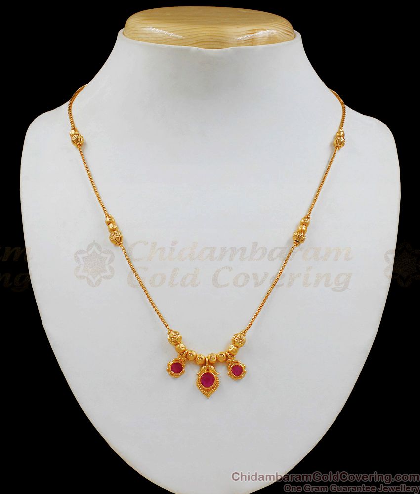 Trendy Gold Short Chain With Pendant Plated Short Chain Collections SMDR532