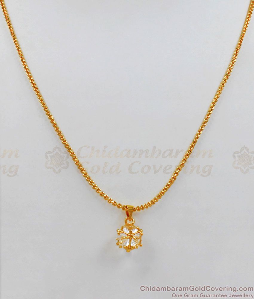 Sparkling Diamond Pendant Chain Jewelry Daily Use Collection SMDR534