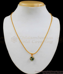Natural Colombian Emerald Pendant Chain Jewelry Daily Use Collection SMDR535