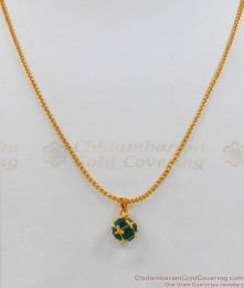 Natural Colombian Emerald Pendant Chain Jewelry Daily Use Collection SMDR535