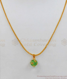 Stunning Light Green Emerald Pendant Chain Jewelry Collection SMDR536