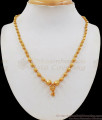 Gold Balls and Beads Pendant One Gram Chain for Daily Use SMDR574