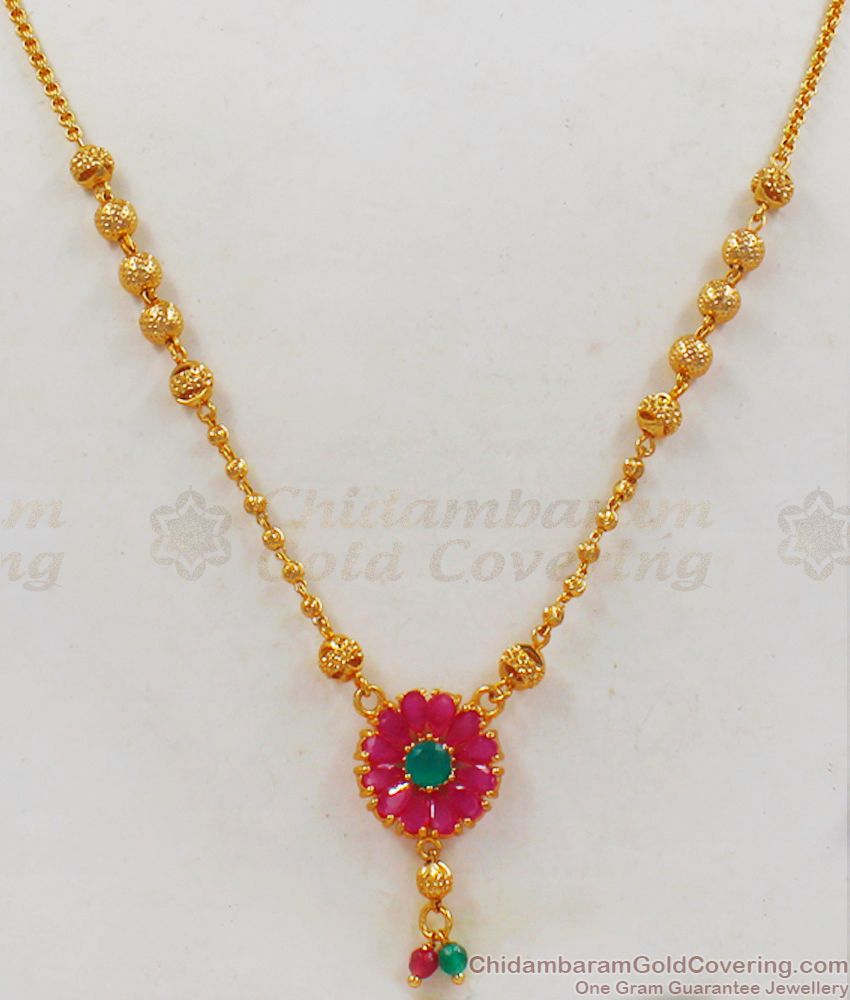 Beautiful Short Chain With Pendant Gold Plated Short Chain Collections SMDR582
