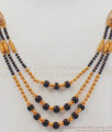 Multiline Gold Black Crystal Imitaion Necklace Collection For Women SMDR584