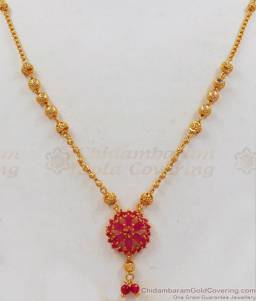 Beautiful Short Chain With Pendant Gold Plated Short Chain Collections SMDR586