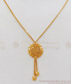 Short Stylish One Gram Gold Pendant Chain SMDR588