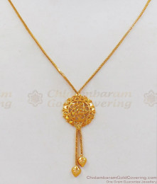 Short Stylish One Gram Gold Pendant Chain SMDR588 Short Stylish One Gram Gold Pendant Chain SMDR588