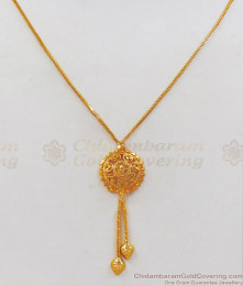 Daily Wear 1 Gram Gold Pendant With Short Chain SMDR591 Daily Wear 1 Gram Gold Pendant With Short Chain SMDR591