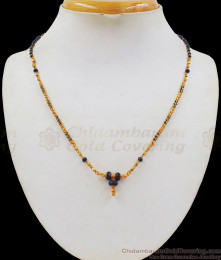 Mangalsutra Type Black Crystal Gold Beads Pendant Chain for Daily Use SMDR597 Mangalsutra Type Black Crystal Gold Beads Pendant Chain for Daily Use SMDR597